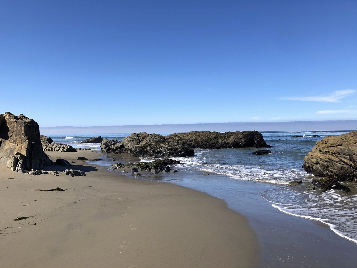 Some rocks at Moonstone Beach