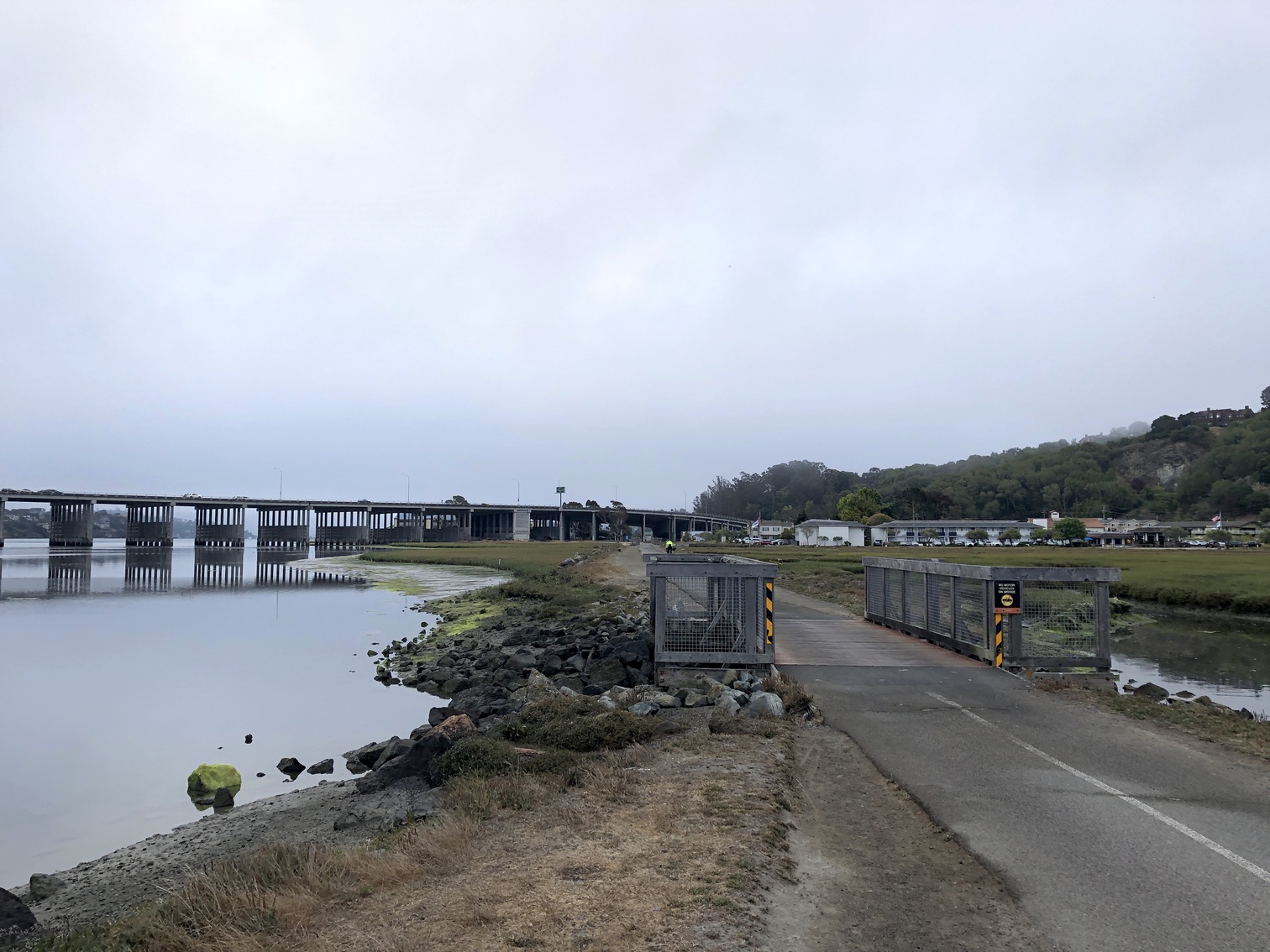 US–101 crossing some water near Mill Valley